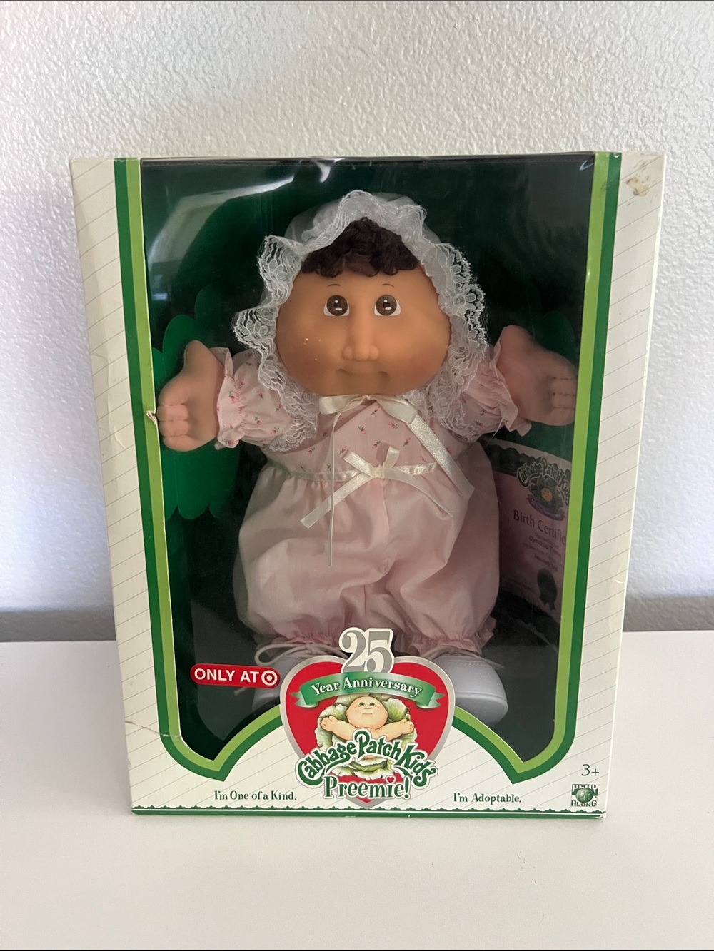 Collectible Cabbage Patch Kids Preemie 25th Anniversary Pink Doll